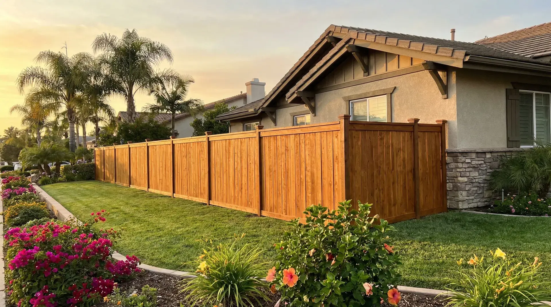 New wood fence pre-staining